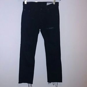 Black vintage Rag & Bone ripped straight leg Jeans
